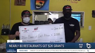 Nearly 80 San Diego restaurants get cash grants