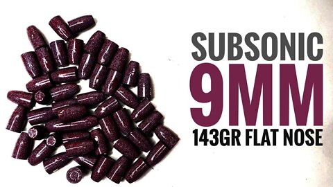 Reloading Subsonic 9mm - MP 359125 FN 143gr Boolits + Hodgdon 700x + CCI #500 Small Pistol Primers