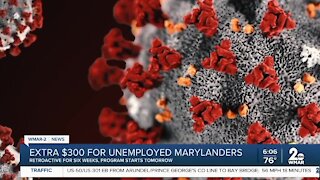 Extra $300 for unemployed Marylanders