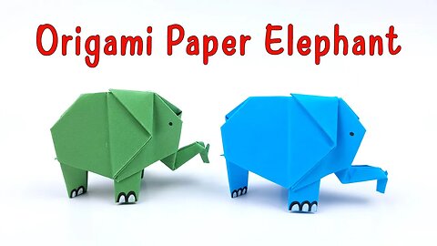 How to Make Origami Paper Elephant/DIY Easy Origami Paper Crafts