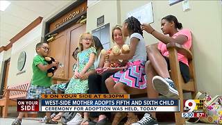 Teacher adds to her family of 5, adopts 2 children from foster care