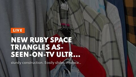 New Ruby Space Triangles AS-SEEN-ON-TV Ultra- Premium Hanger Hooks Triple Closet Space 18 Value...