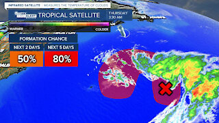 Area of low pressure could become Subtropical Storm Ana