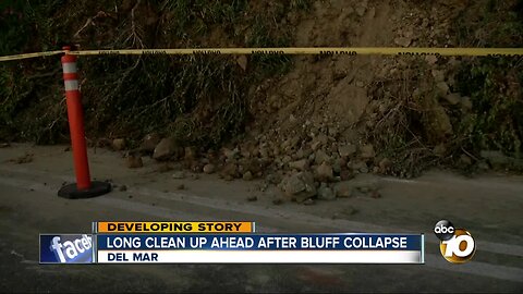 Del Mar bluff collapses feet from ocean view homes