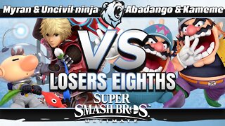 Myran & Uncivil Ninja vs. Kameme & Abadango - Doubles Losers Eighths - Frostbite 2019