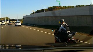 High speed motorcycle lane splitting