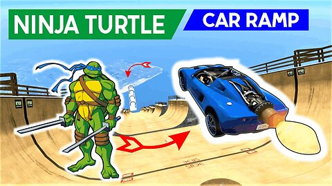 Gta Game on Ninja Turtle || Car Ramp Game Play || Driving game #gta5 #pcgamer