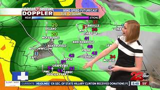 Scattered showers for Saturday in Kern County