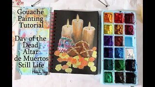 Gouache Tutorial mini Altar de Muertos for Day of the Dead