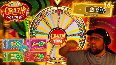 BIG BETS ON EVERYTHING EXCEPT 1X ON CRAZY TIME! (LIVE GAME SHOW)