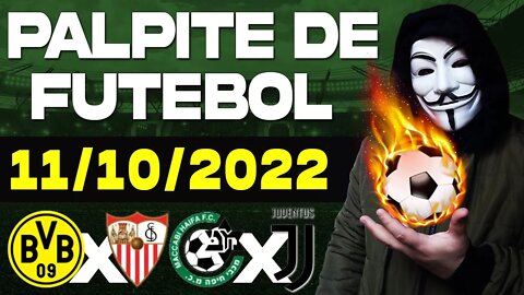 PALPITE DE FUTEBOL PARA HOJE DIA 11 10 2022 TERÇA FEIRA + BILHETE PRONTO