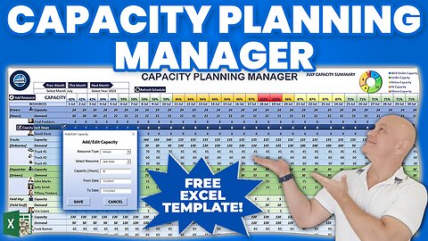 How To Create A Capacity Planning Manager In Excel From Scratch + FREE TEMPLATE