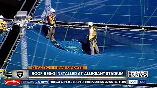 Stadium Update: Workers install roof at Allegiant Stadium