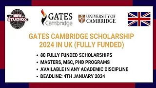 Gates Cambridge Scholarship 2024 in UK (Fully Funded)