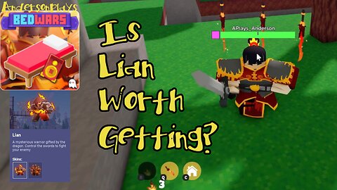 AndersonPlays Roblox BedWars 🧧 [NEW KIT] - Is Lian Kit Worth Buying?