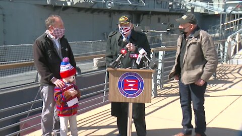 4-year-old donates pennies to save USS The Sullivans, recognized for his generosity