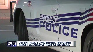 Detroit police officer fired for allegedly trafficking drugs