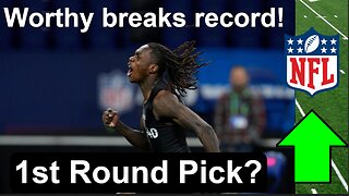 Xavier Worthy BREAKS NFL Combine record!!!/Should Worthy be a first-round pick? #nfl