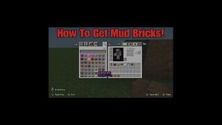 How To Make Mud Bricks In Minecraft shorts short youtubeshorts