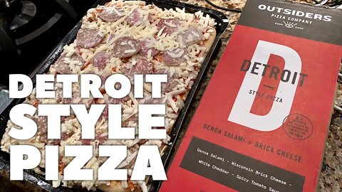 Detroit Style Pizza with Salami by Outsiders Pizza Company Review