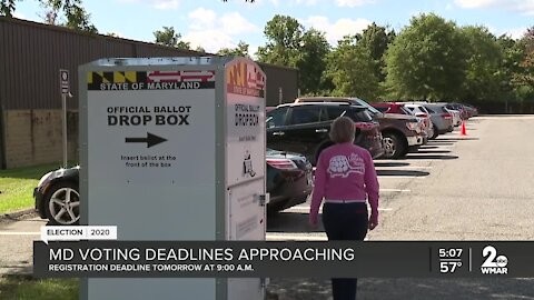 MD voting deadlines approaching, registration deadline Tuesday morning