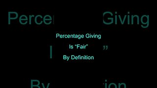 No One Understands Percentage Giving #shorts