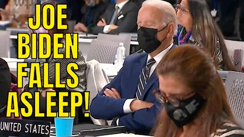 Joe Biden Caught On Camera FALLING ASLEEP At COP26 | This Man Is An Embarrassment To America!