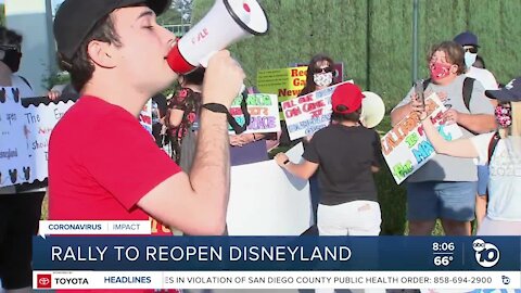 Rally for California to reopen Disneyland