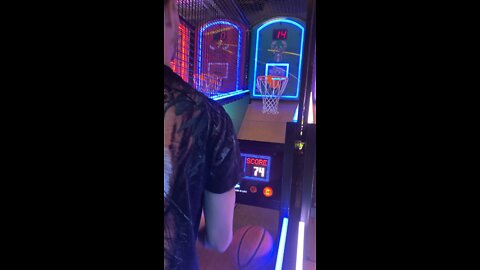 Ballin it up at the arcade
