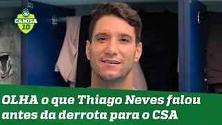 Áudio VAZOU, e OLHA o que Thiago Neves falou antes de Cruzeiro 0 x 1 CSA!
