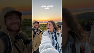 SUNRISE #travelcouple #travelvlog #barharbor #acadianationalpark #cadillacmountain #nationalparks