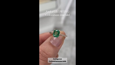 Hidden pave halo & solitaire with accent cushion emerald & diamond engagement anniversary ring