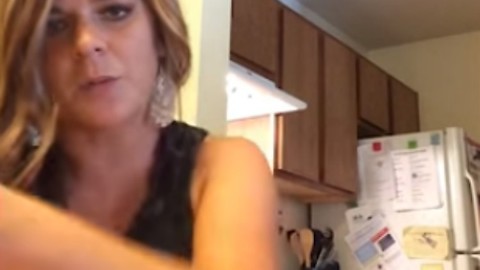 While She's Recording Herself Singing, Mom Sees Her Son Go into the Kitchen