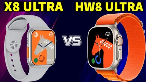X8 Ultra vs HW8 Ultra Smartwatch Compare Clones watch 8