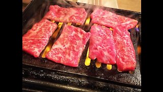 Super Yummy 5A Wagyu Grilled Beef Yakikniku - Ushigoro Bambina Restaurant in Gotanda Tokyo Japan
