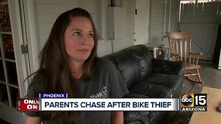 Phoenix parents chase after bike thief