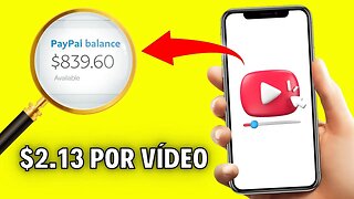 Ganhe $25,00 no Cadastro + $2,13 Por Cada Vídeo que Você Assiste *NOVO SITE* Ganhar Dinheiro Online