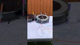 Can a Roomba create art?? #shorts #youtubeshorts #art