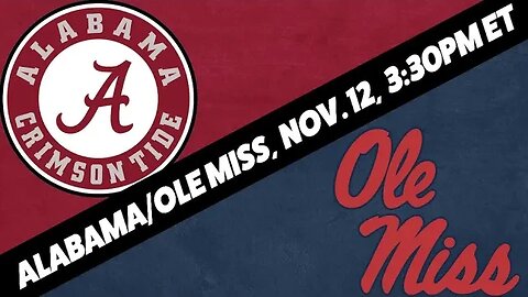 Ole Miss Rebels vs Alabama Crimson Tide Predictions | College Football Betting Preview | Nov 12