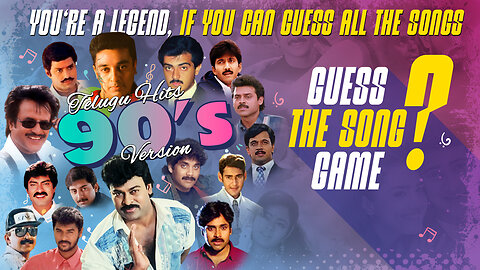 Telugu Guess the Songs 90's Hits - 3 by Lyrics and BGM | Fun Party Games | No Cards Games