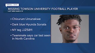 Missing Towson University football player