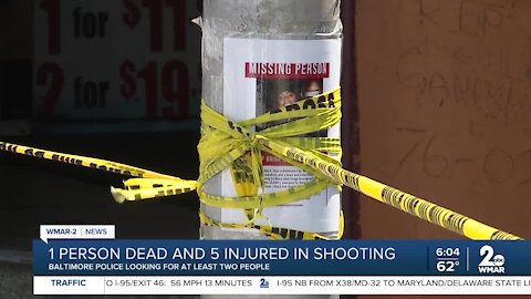 1 person dead and 5 injured in shooting
