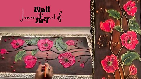 Nobody will believe that it's handmade/ WALL PUTTY floral wall hanging/vintage frame/craft
