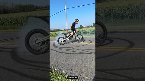 85+mph Electric Dirt Bike Burnout