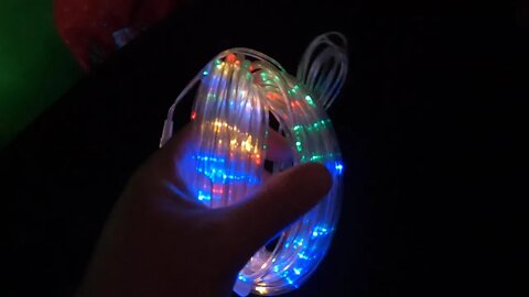 Quiltered 40Ft LED Rope Lights Battery Operated, 120 LEDs String Lights 8 Modes Outdoor Waterproof