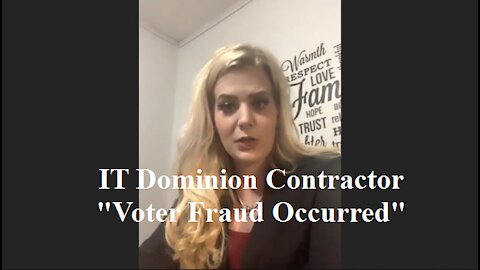 IT Contractor, Mellissa Carone, for Dominion Ballot Counting Software Exposes Voter Fraud in Detroit