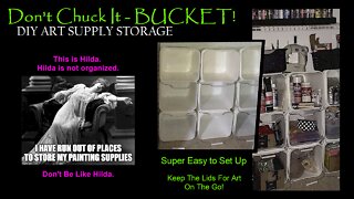 DIY Art Supply Bucket Cubby Storage (Great for pantry and garage too!)