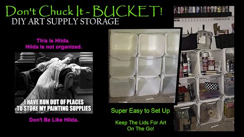 DIY Art Supply Bucket Cubby Storage (Great for pantry and garage too!)