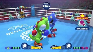 Yoshi vs Metal Sonic in boxing on Mario & Sonic Olympics