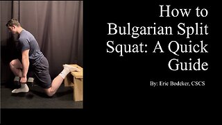 How to Bulgarian split-squat